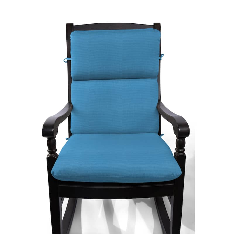 Sunbrella® Stripe Sunbrella Fabric 1 Piece Indoor/Outdoor Two Ply High Back/Recliner Cushion, 22"W x 46"L - 22"W x 46"L