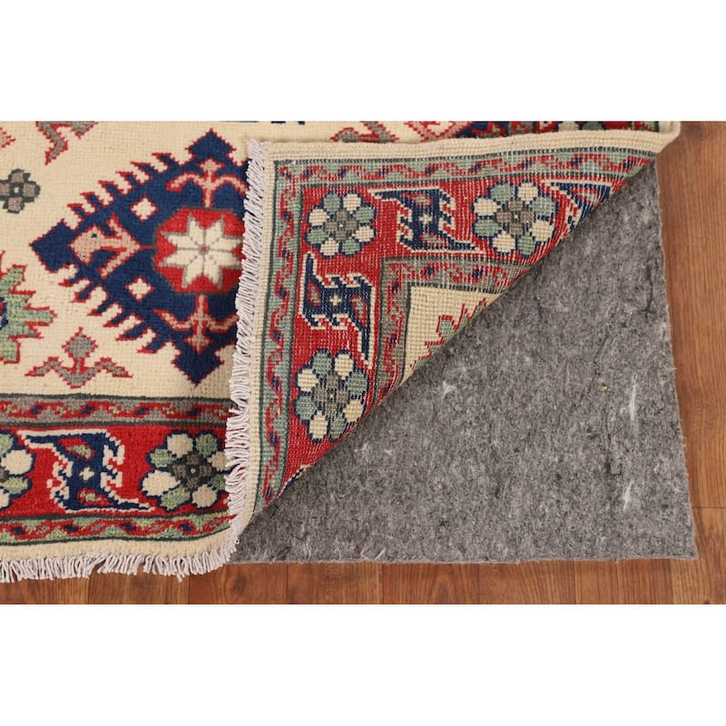 Kazak Foyer Rug Hand-Knotted Traditional Wool Carpet - 2'11" x 4'0"