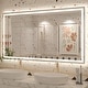 preview thumbnail 121 of 161, Large LED Bathroom mirror Tempered Glass Dimmable Anti-Fog Vanity Mirror 55x30