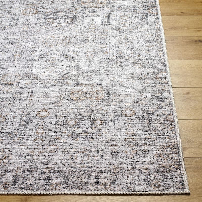 Livabliss Vinny Washable Traditional Area Rug