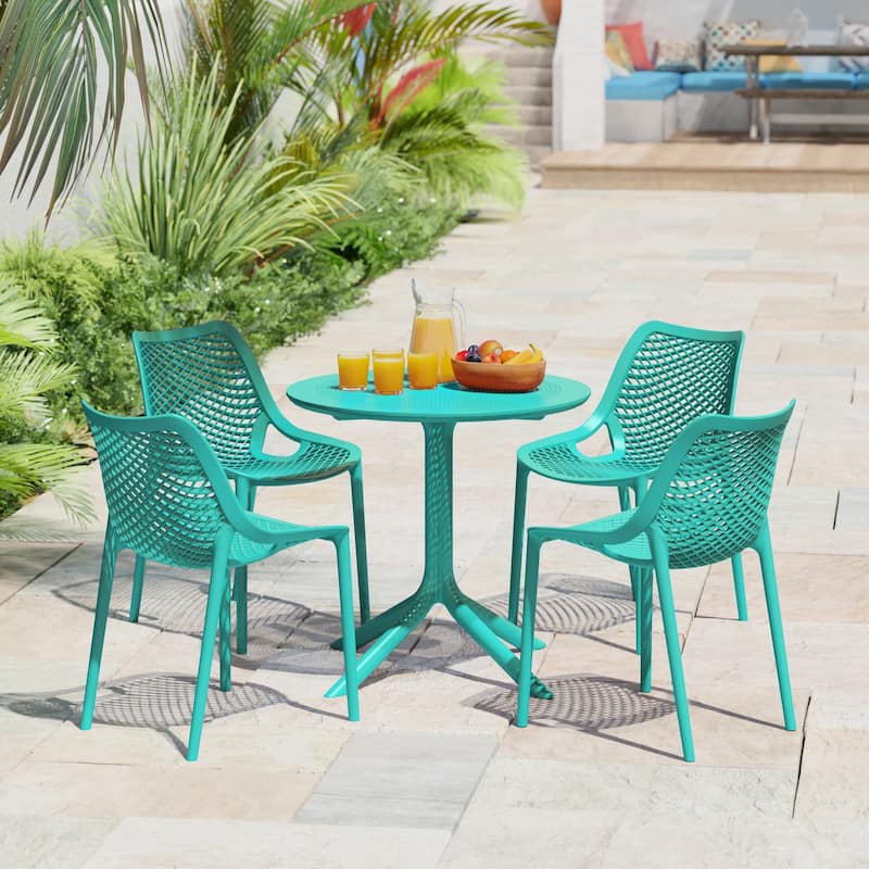 Frond and Form 4-Person Outdoor Round Dining Set