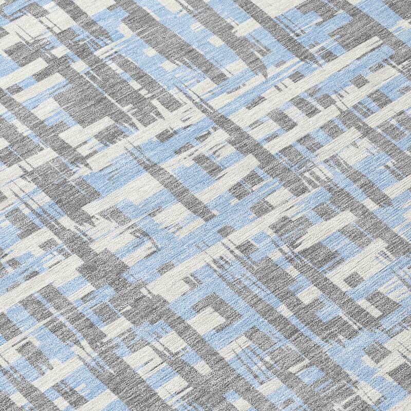 HomeRoots Abstract Transitional Rectangle Outdoor Rug