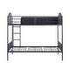 preview thumbnail 6 of 4, Furniture of America Orven Modern Black Metal Twin over Twin Bunk Bed with Reversible Ladder
