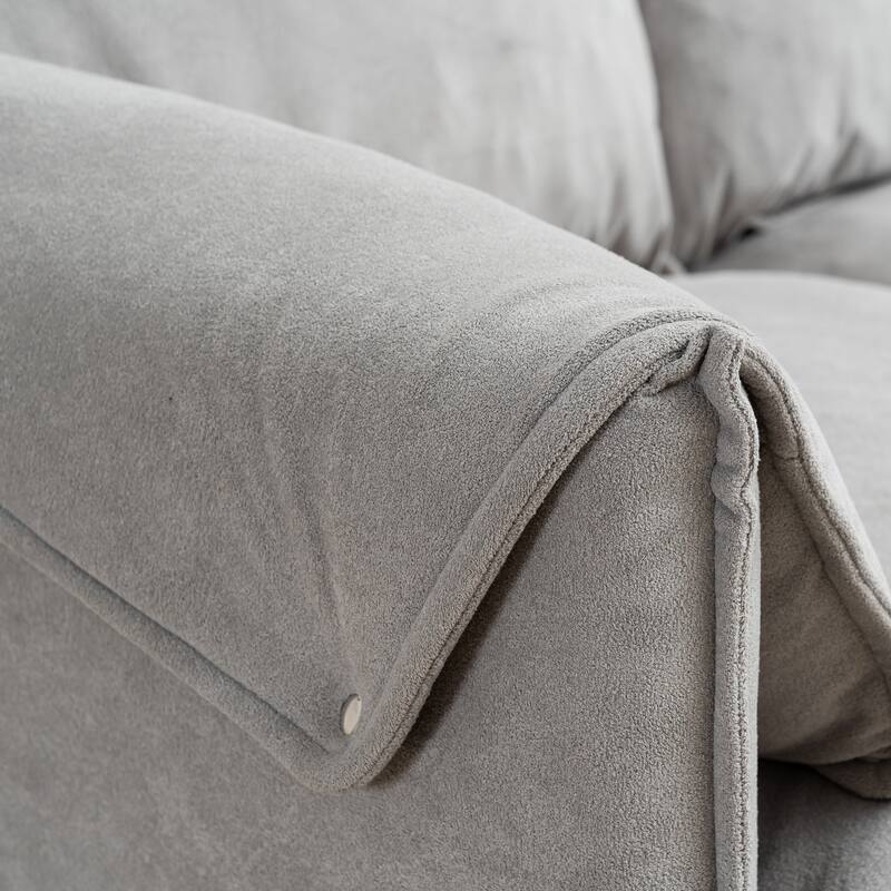 78.74" 3-Seater L-Shaped Convertible Sofa with Footstools & Storage