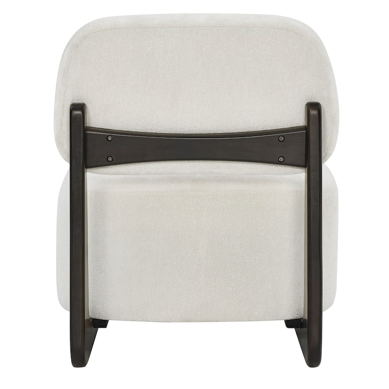 Roundhill Furniture Solara Modern Accent Chair with Solid Wood Frame