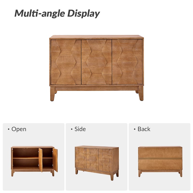 Glenda Contemporary Versatile Adjustable Shelf Storage Cabinet By HULALA HOME