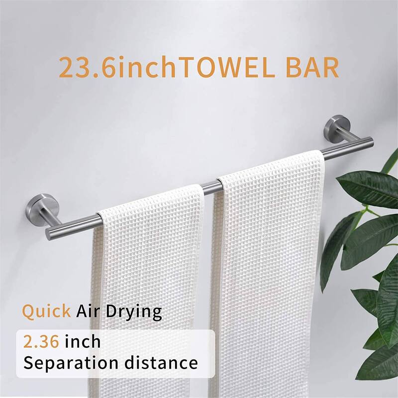 4 Piece Bathroom Hardware Set Wall Mount Modern Bathroom Towel Holder Bar Set 304 Stainless Steel Bath Fixtures Accessories Set