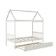 preview thumbnail 22 of 21, Twin Size Solid Wood House Bed Frame with Trundle