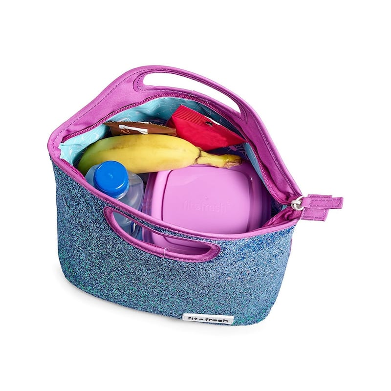 Fit & Fresh Sloane Chunky Glitter Lunch Bag Kit Purple