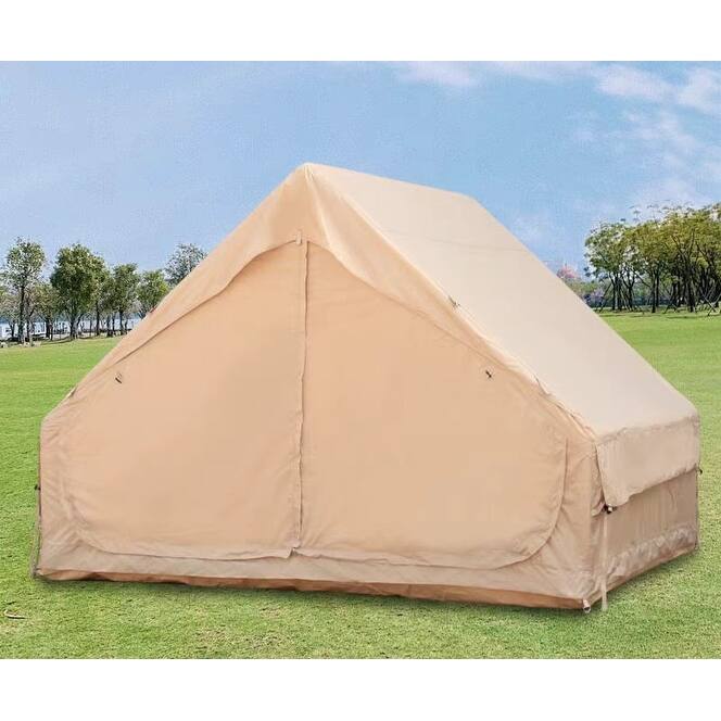 Inflatable Tent With Pump Easy Setup Oxford and Fabric Khaki