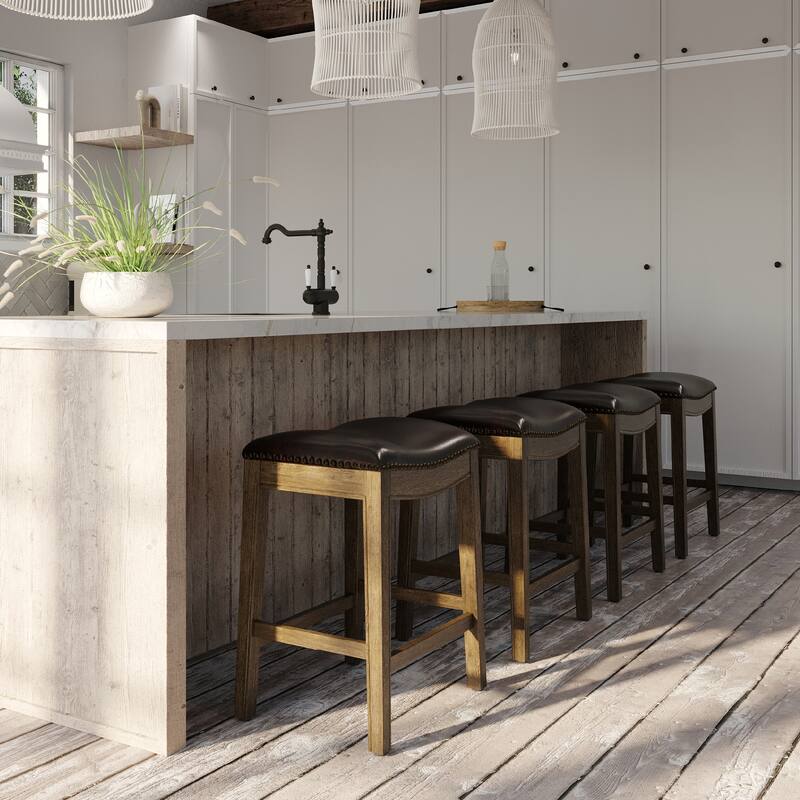 Maven Lane Adrien Saddle Kitchen Dining Stool