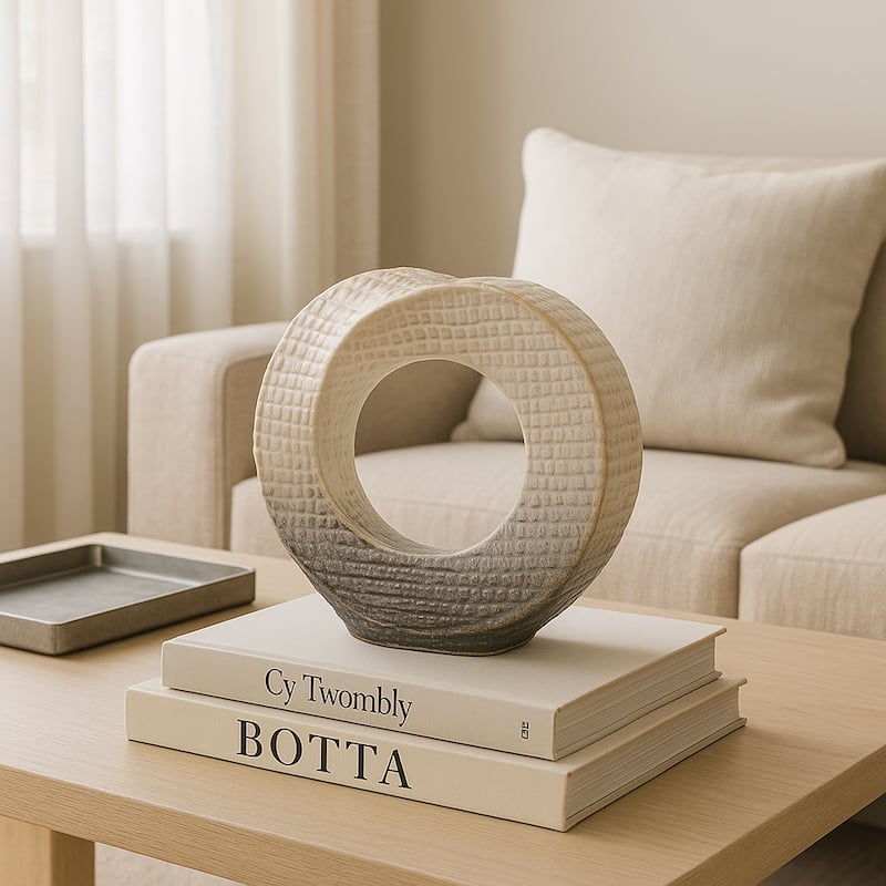 Modern Stone and Ceramic Sculptural with Textured Design