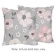 preview thumbnail 5 of 3, Sweet Jojo Designs Grey Watercolor Floral Girl 18in. Decorative Accent Throw Pillow Covers (Set of 2) Pink Shabby Chic Farmhouse