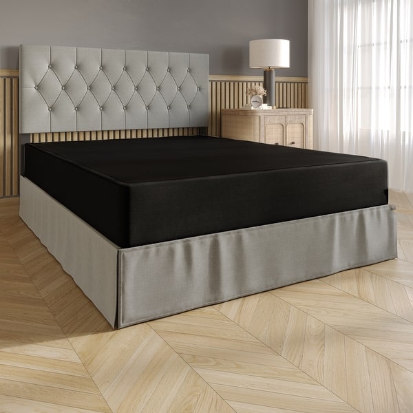slide 2 of 24, CraftPorch Upholstered Linen Metal Box Spring