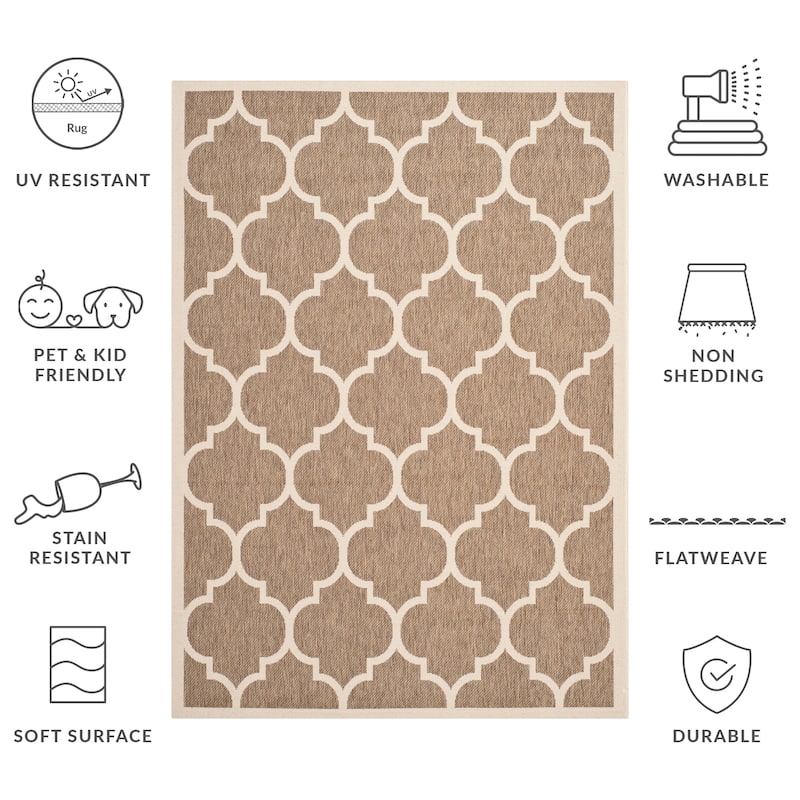 SAFAVIEH Courtyard Kathy Indoor/ Outdoor Waterproof Patio Backyard Rug