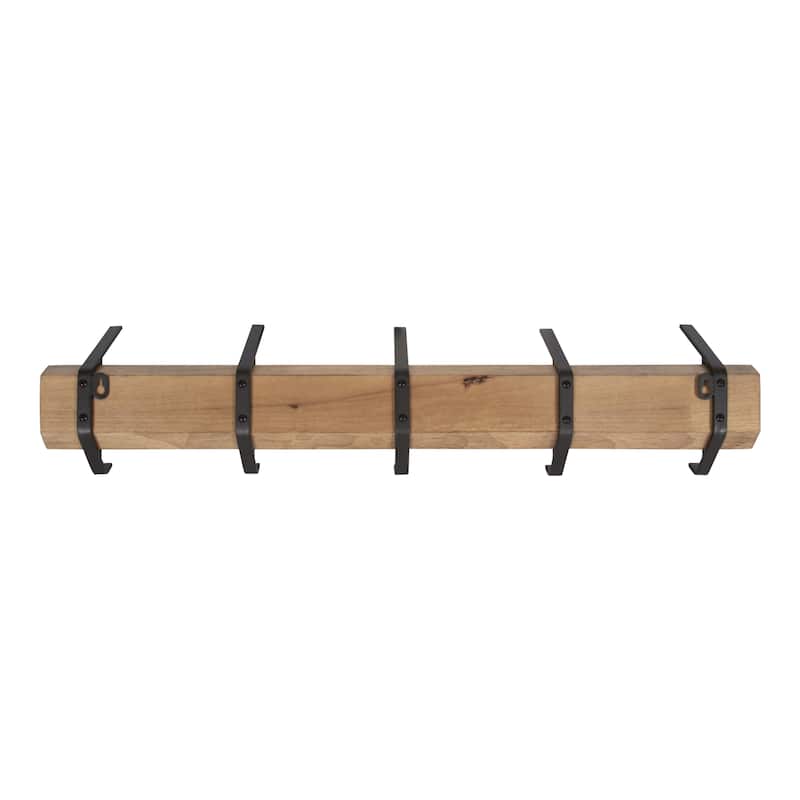 Kate and Laurel Rossmore Modern 5 Hook Shelf - 5 Hooks
