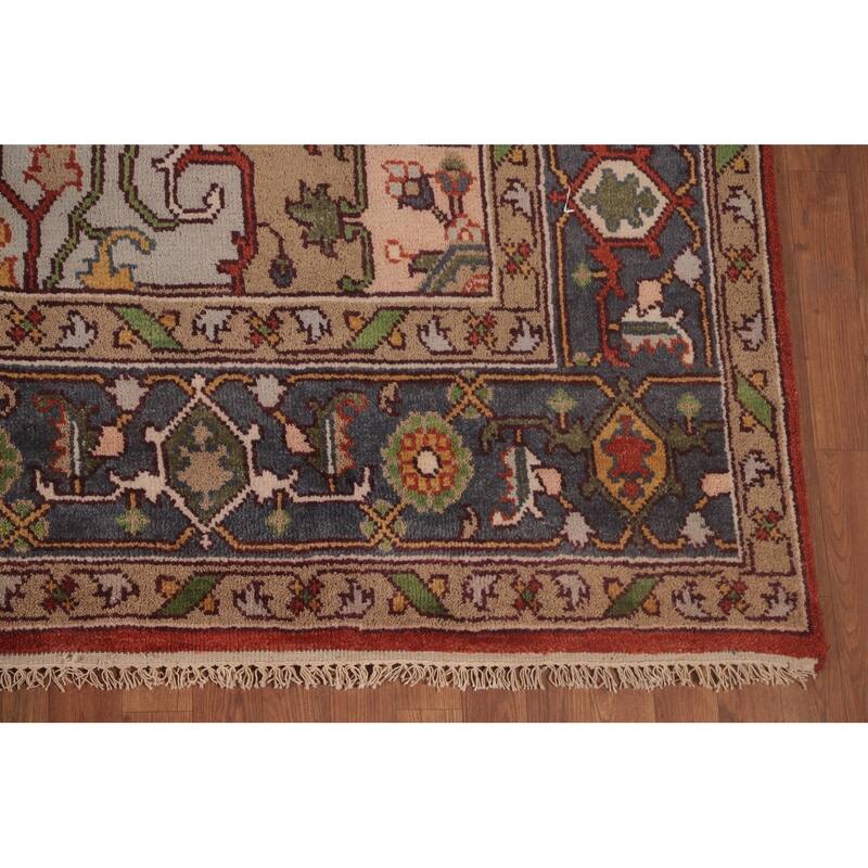 Heriz-Serapi Area Rug Handmade Wool Carpet - 8'11"x 11'10"