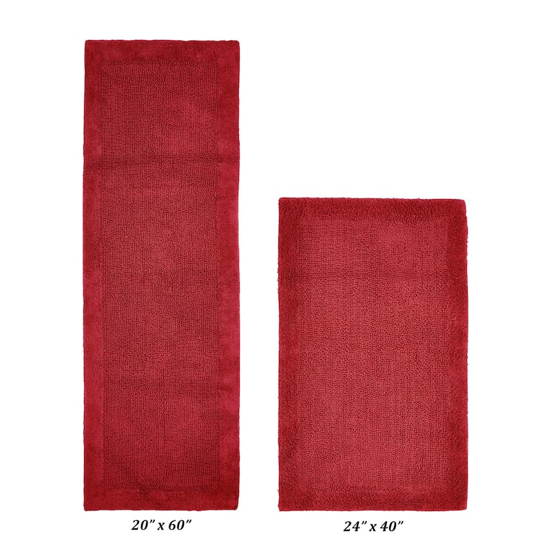 Better Trends Bath Rugs Set 100% Cotton Tufted Soft Water Absorbent Bathroom Rug for Shower, Sink Bath Mats Edge Collection
