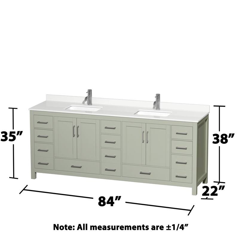 Wyndham Collection WCS141484D-QTZ-UNSM70 Sheffield 84" Free Standing