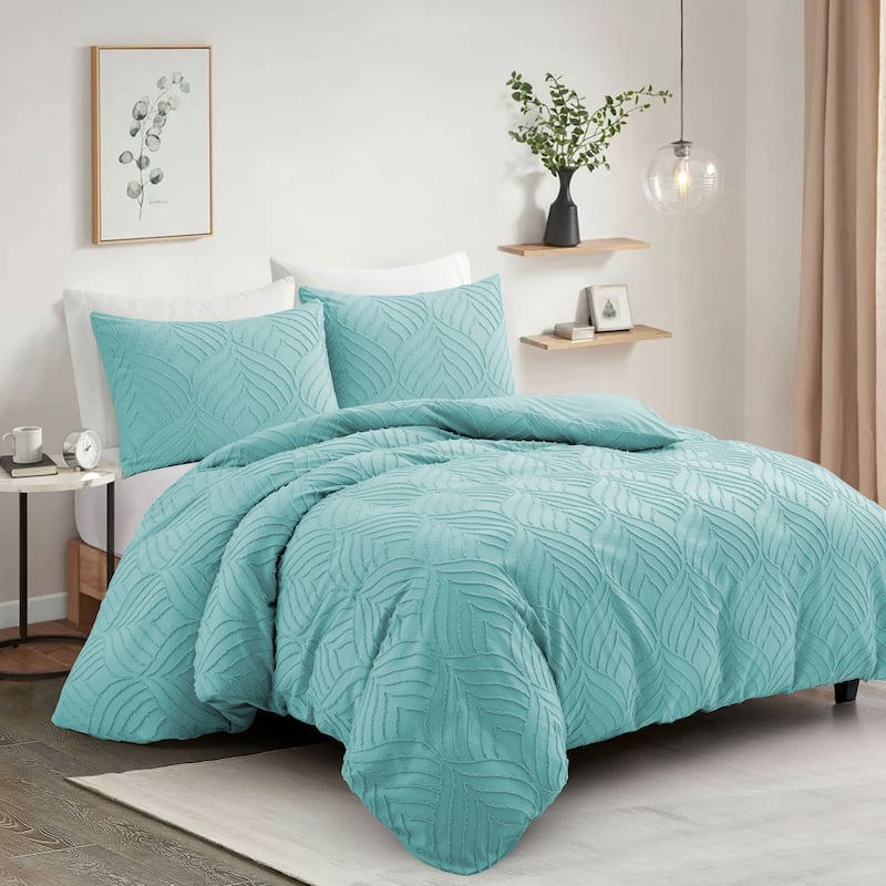 Clipped Jacquard Geometric Duvet Cover & Pillowcase Set