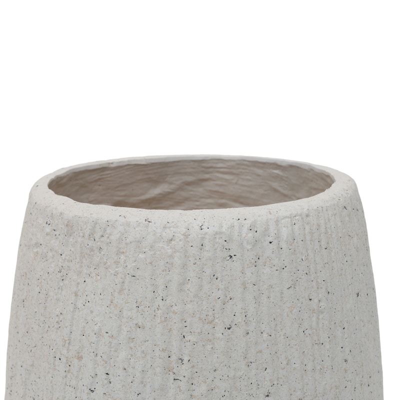 13.38"Dia x 16.14"H Large Round Planters, Outdoor Planters with Drainage Holes, Plant Pot with Cement Texture Plant Pots