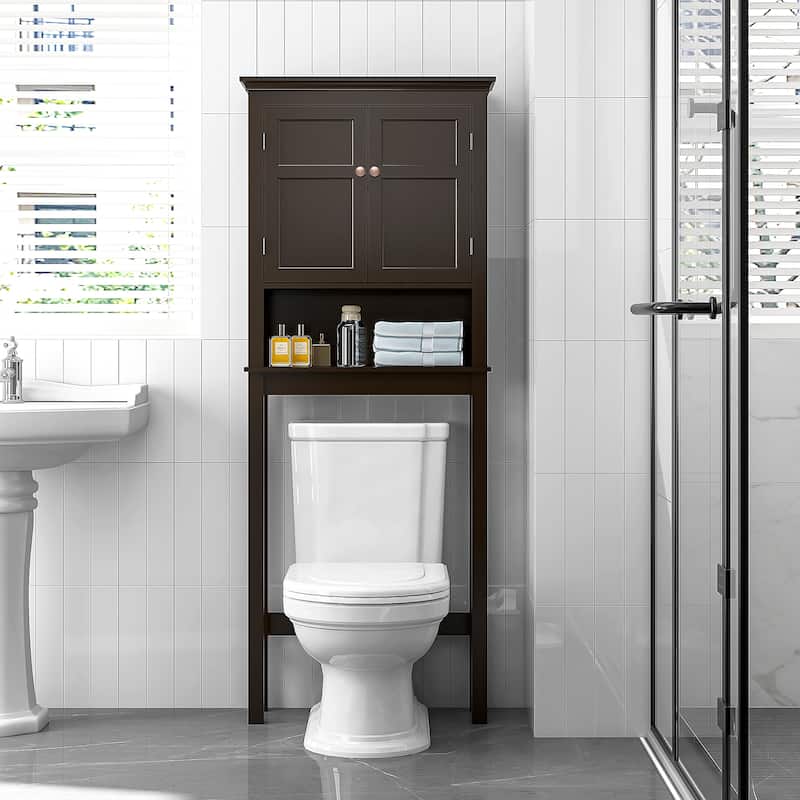 UTEX Bathroom Storage Over The Toilet, Bathroom Cabinet Organizer with Adjustable Shelves
