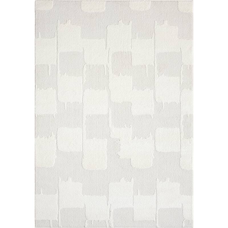 Abani Rugs Nomad Collection NOM170A Cream Tone-on-Tone Abstract Area Rug