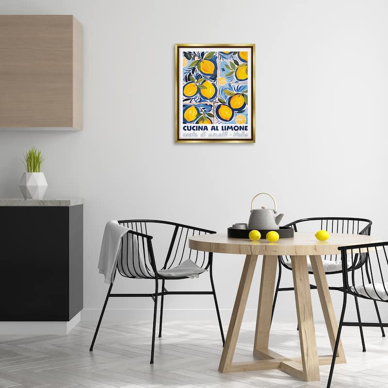 Stupell Bright Mediterranean Lemons Framed Floater Canvas Wall Art Design By Lux + Me Designs