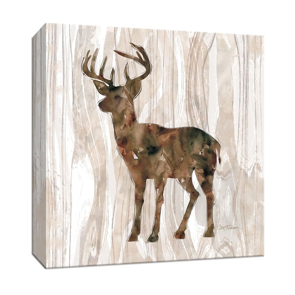 PTM Images 9-147495 PTM Canvas Collection 12" x 12" - "Pine Forest Deer" Giclee Deer Art Print on Canvas