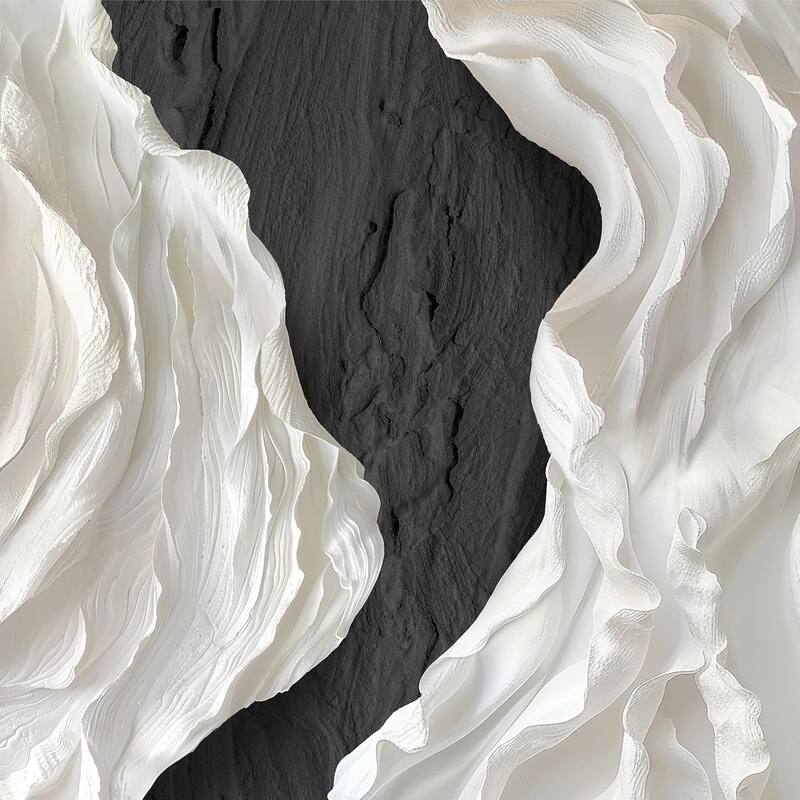 Framed Black and White Abstract Wall Art