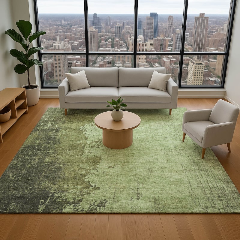 Premium Washable Super Soft Mayfield Rug - Aloe - 10' x 14'