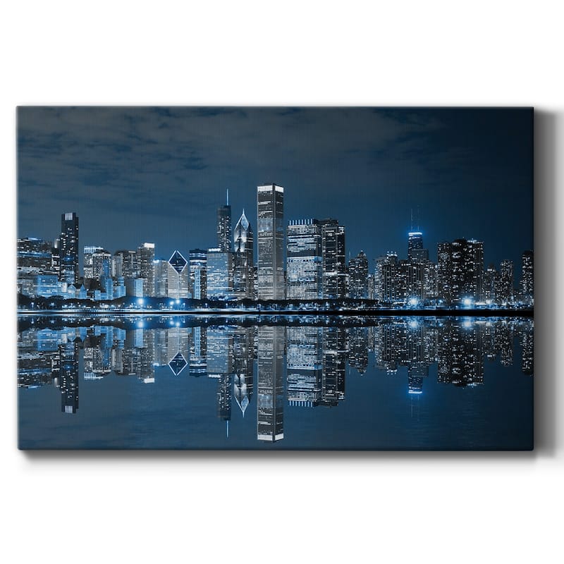 Chicago At Night Premium Gallery Wrapped Canvas - Ready to Hang
