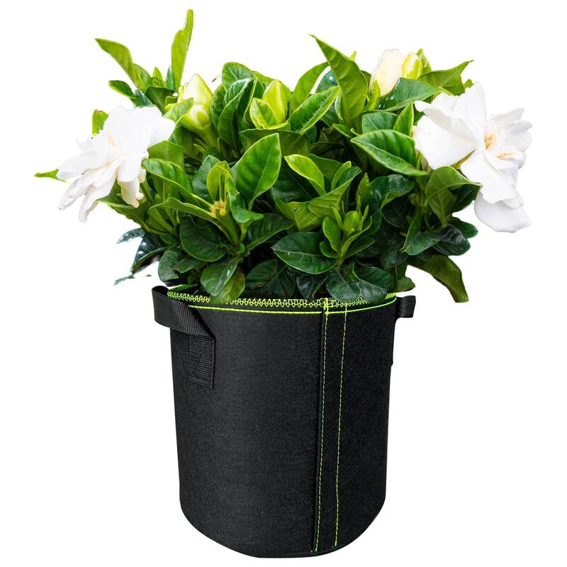 Agfabric 9 in. Dia x 12 in. H 4 Gal.Green Mount Planter Plant Side