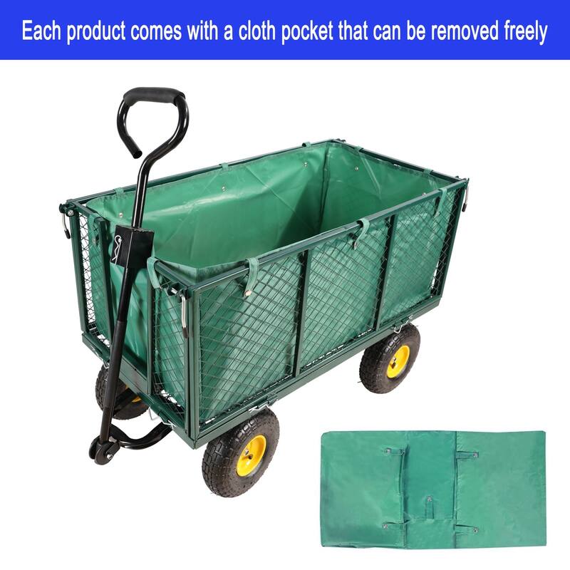 Multi-functional cart with detachable metal frame for farm and garden use
