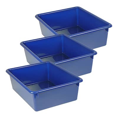 Romanoff Double Stowaway Tray Only, Blue, Pack of 3