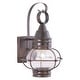 preview thumbnail 1 of 5, VAXCEL Chatham 13.5 in. H 1-Light Burnished Bronze Coastal Outdoor Wall Sconce, Steel, Clear Seeded Glass Shade Burnished Bronze - 8-in W x 13.5-in H x 8.5-in D