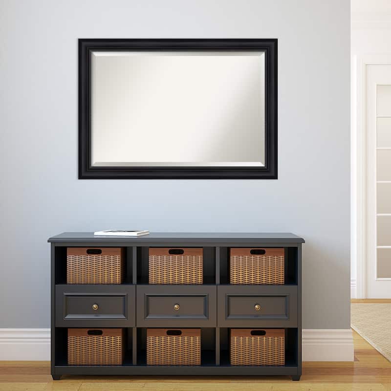 Beveled Wall Mirror - Astor Black Frame