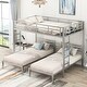 preview thumbnail 12 of 10, Full over Twin & Twin Size Bunk Bed with Built-in Shelf