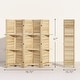 preview thumbnail 21 of 41, HOMCOM 5 Panel 67" Tall Wood Room Divider, Privacy Screen with 3 Display Shelves, and Folding Storage for Bedroom or Home Office