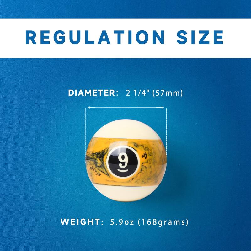 GSE™ 2-1/4" Regulation Size Standard Billiard/Pool Balls Set, Complete 16 Resin Balls - Billiard Pool Table Accessories