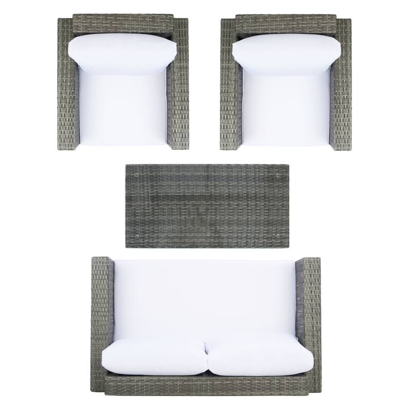 SAFAVIEH Outdoor Living Machie 4-Piece Patio Set.
