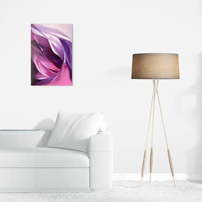 Wynwood Studio Canvas Floral and Botanical Violet Petals Purple and Violet Modern & Contemporary Wall Art Canvas Print