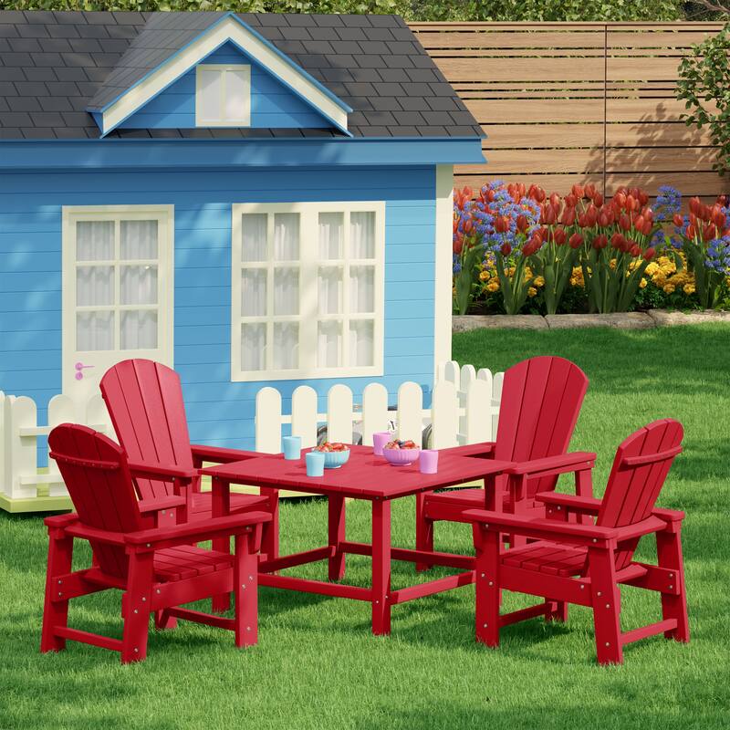 Laguna Kids Adirondack 5-Piece Square Table Dining Set