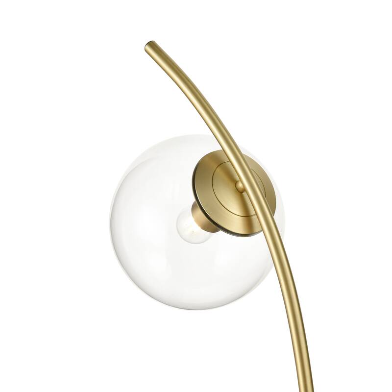 Light Society Addis Floor Lamp - Brushed Brass/Clear