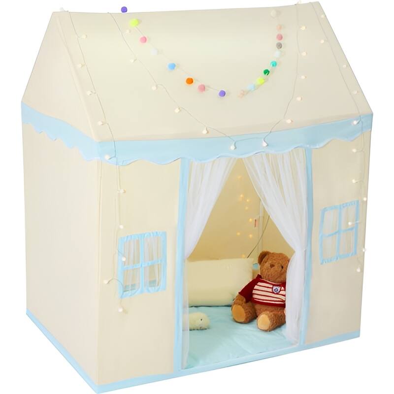 Indoor Outdoor Kids Tent with Light and Soft Mat for Toddlers - 52 x 35 x 60 in