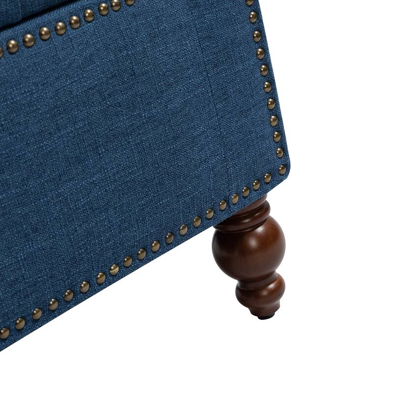 Felix Classic Button-Tufted Storage Bench With Nailhead Trims By HULALA HOME
