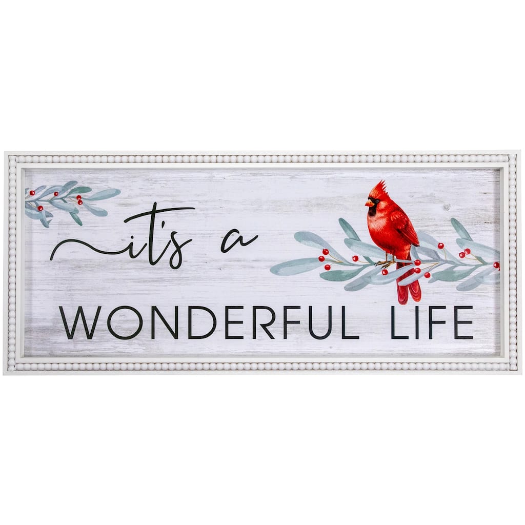 23.5" Framed It's A Wonderful Life Christmas Wall Sign