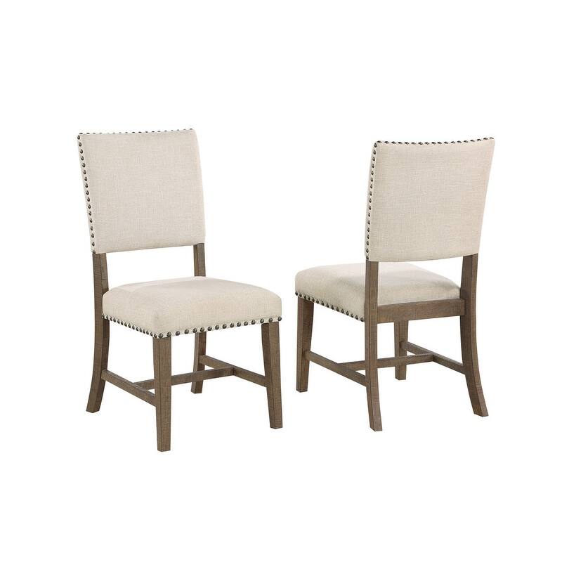 Best Quality Furniture Brown Oak Side Chairs (Set of 2) - Set of 2 - Brown Oak - Sold Back 