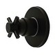 preview thumbnail 1 of 5, Kingston Brass Concord Single-Handle Six-Way Diverter Valve with Round Trim Kit Matte Black