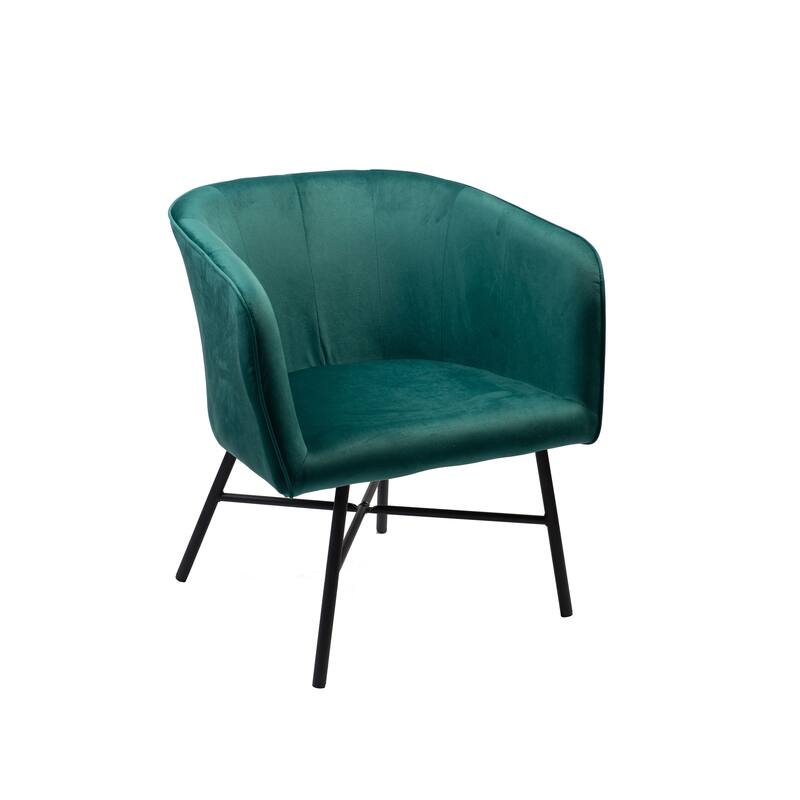 Porthos Home Belia Velvet Dining Chair, Rust-resistant Steel Legs - N/A - Green